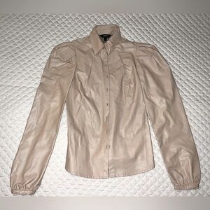Express Leather Blouse